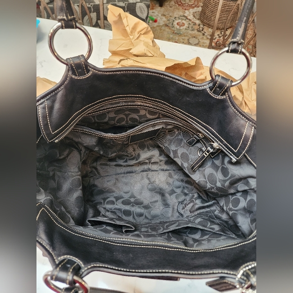 COACH Vintage 2004 Soho Soft Leather XL Carryall Tote Bag. Black K04S-5770 EUC - Picture 11 of 16